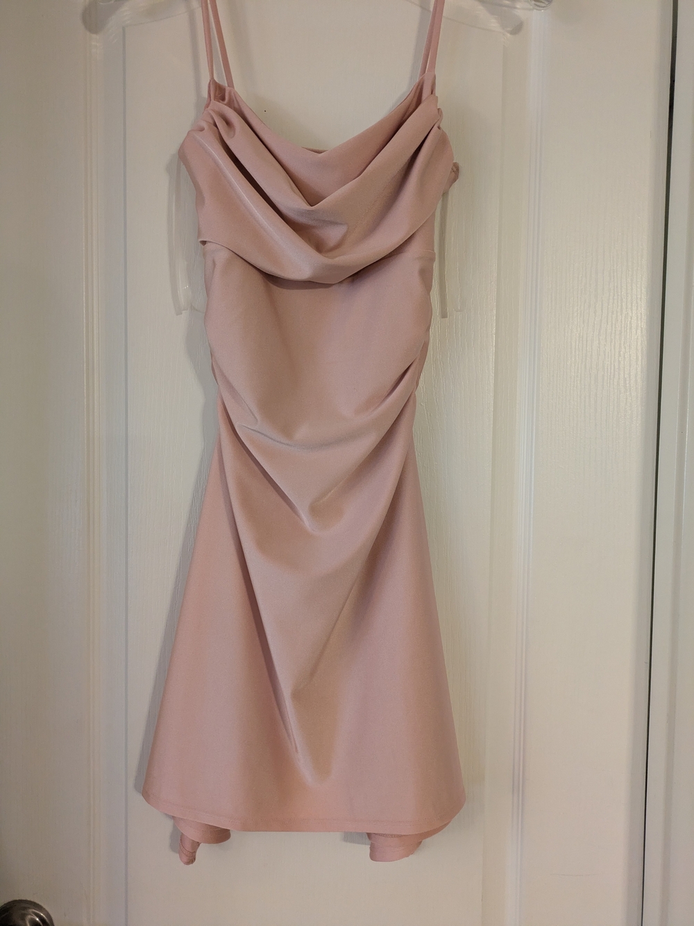 Windsor Dusty Blush Cowl Neck Mini Dress